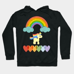 Rainbow with horse summer Hoodie